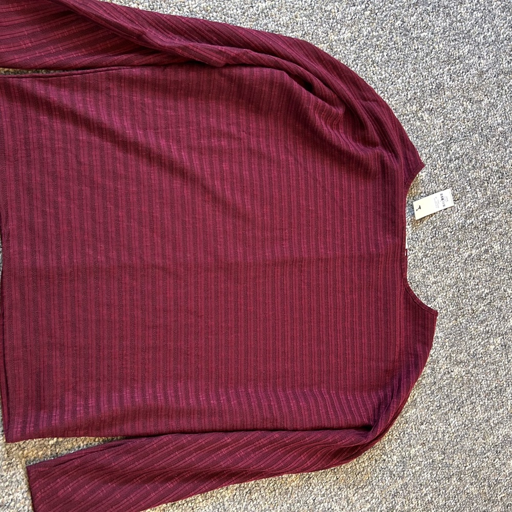 Francesca's Collections Burgundy Knit Top